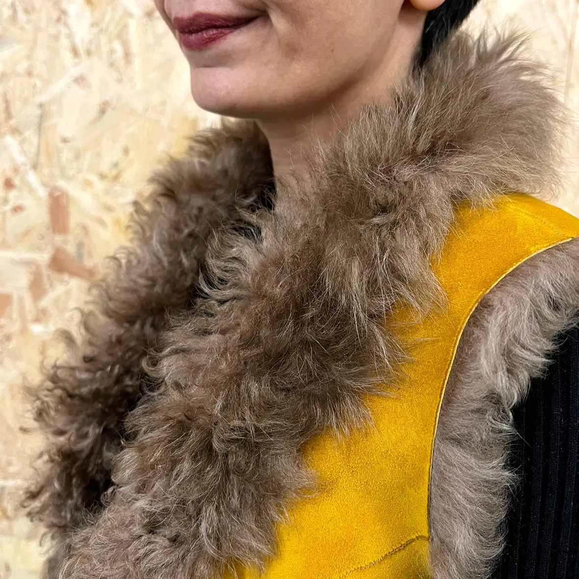 YELEK REVERSIBLE GILET /  MUSTARD   MOCHA