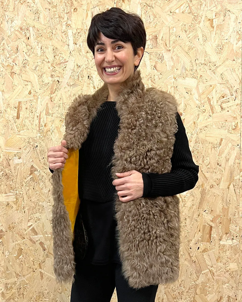 YELEK REVERSIBLE GILET /  MUSTARD   MOCHA