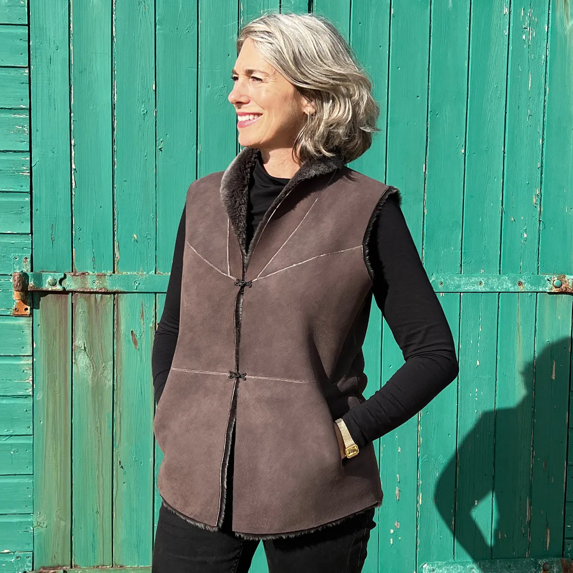 YELEK REVERSIBLE GILET / SMOKE